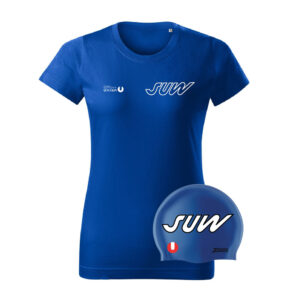 DAMEN Teamshirt & Badehaube blau